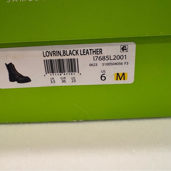 NEW! Sam Edelman Lovrin Women’s Black Leather Combat Boots Size 6 - Picture 13 of 13
